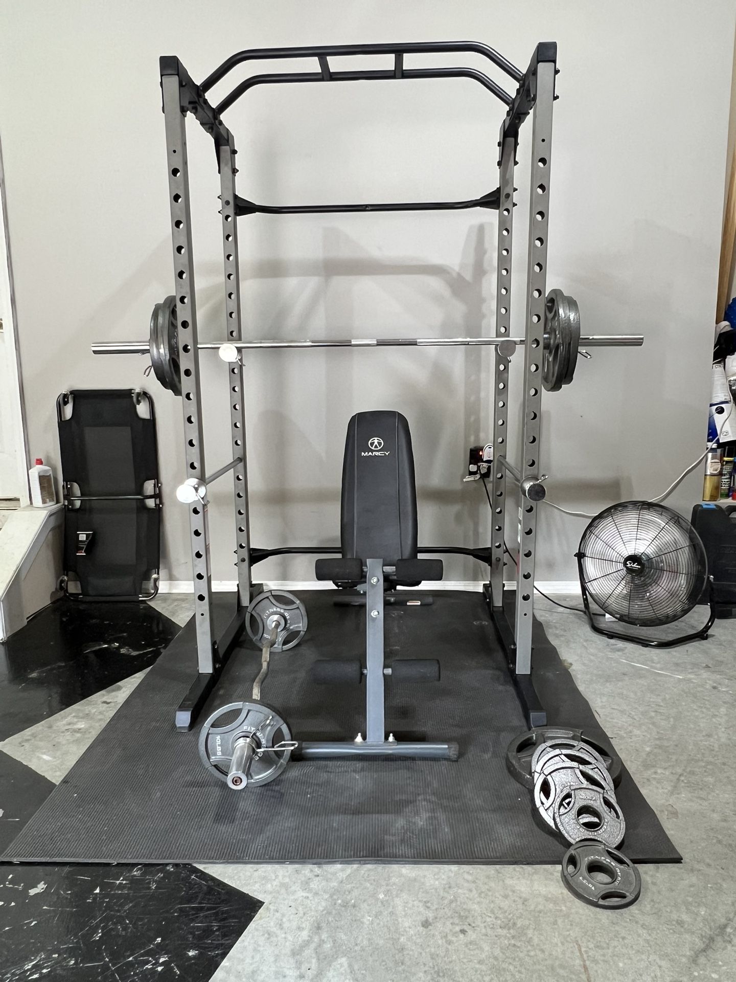 Complete Home Gym – Pull-Up, Squat, Incline/Decline Bench + 300 lbs