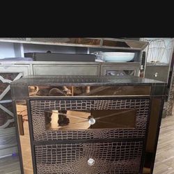 Mirrored Nightstand 