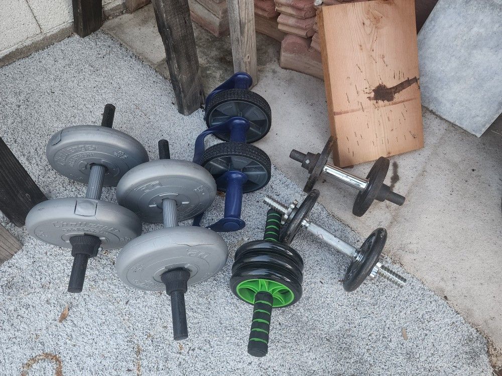Dumbbells And Rolling Wheels