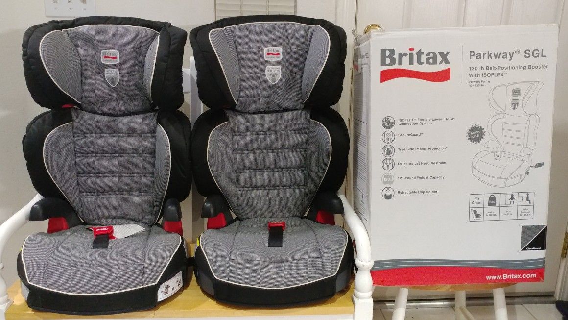 New Britax Car Seats / Boosters 40 to 120# 38 to 68" Tall -Parkway SGL