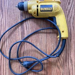 Two Drills : One Dewalt Corded Drill And One Black And Decker Cordless