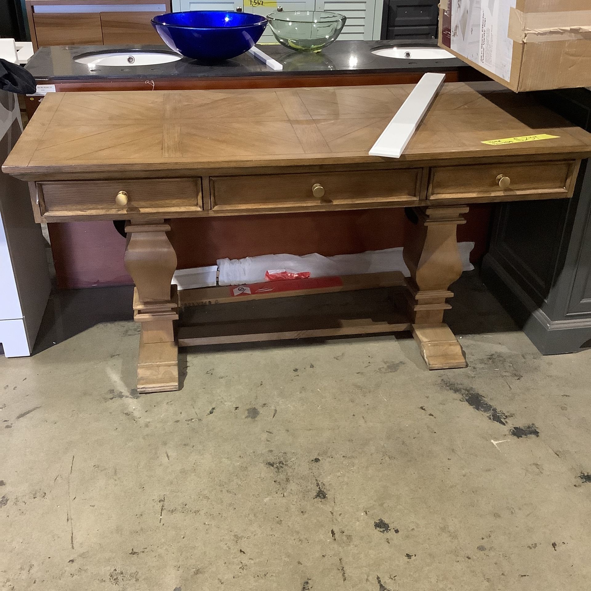 Home Decorators Collection Eldridge - Desk with Drawer in Haze