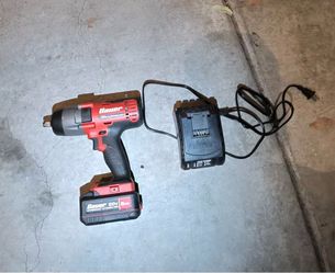 Bauer 20V 1/2” High Torque Impact Wrench Kit – 5Ah Battery & Charger – $100