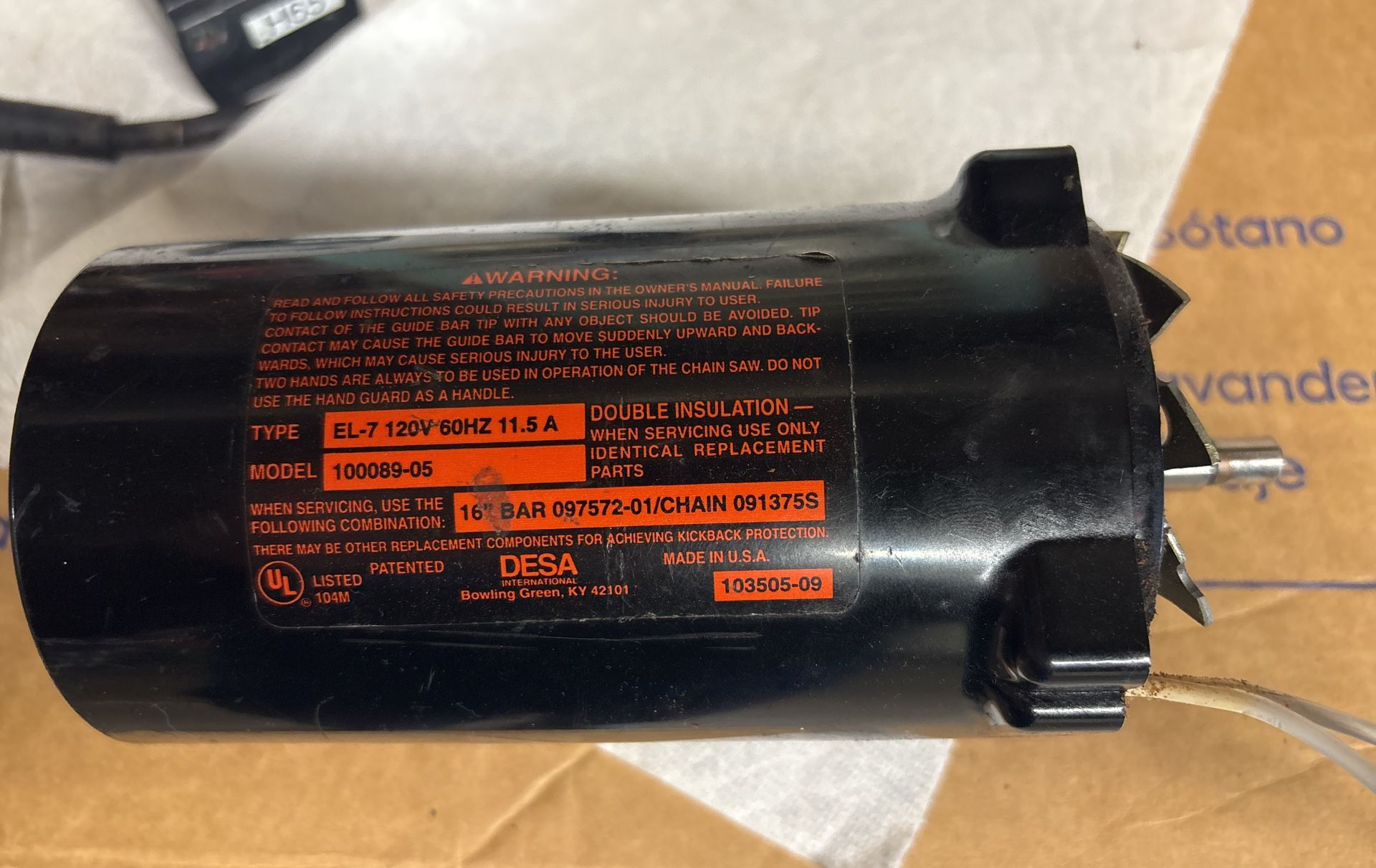 Chain Saw Electric Motor