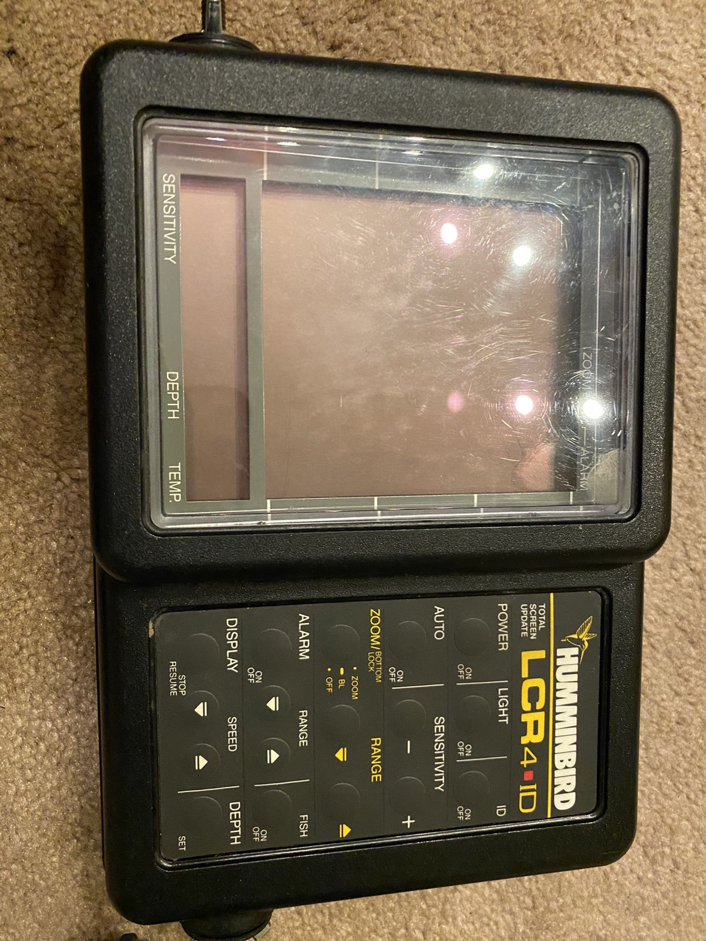 Humminbird LCR 4000 Fishfinder Head Unit, Mount, no Cord or Transducer, Tested