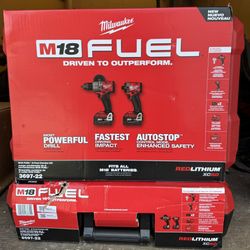 Milwaukee Drill and Impact Driver Combo Kit  2 Batteries