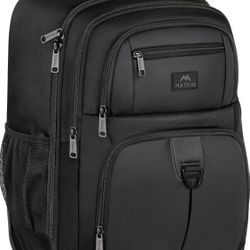 MATEIN Rolling Backpack with 4 Wheels, 17 inch Roller Travel Laptop Backpack for Women Men, Large Water Resistant Business Wheeled Bag, Airline Approv