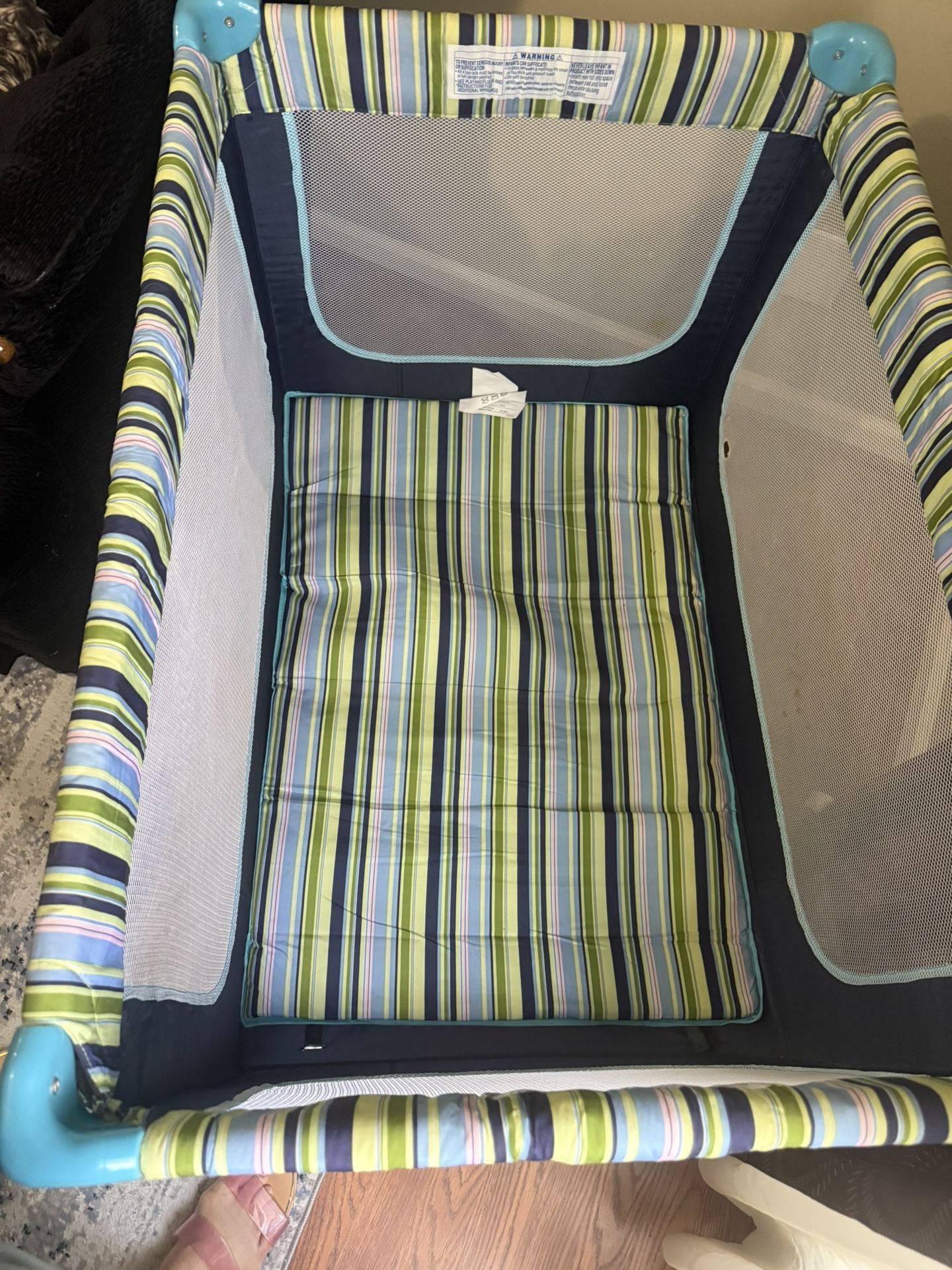 Dream On Me Zodiak Portable Playard with Carry Bag & Shoulder Strap, Navy