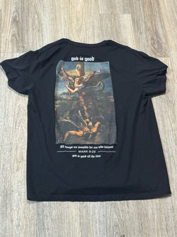 Franchise Black God is Good Religious Graphic T-Shirt Size L