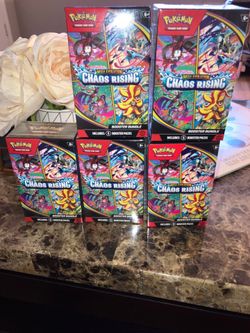 Pokemon Chaos Rising Booster Bundle Lot of 5 Sealed