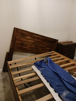 Damaged headboard with usable frame