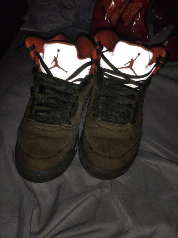 Jordan 5s Olive Green