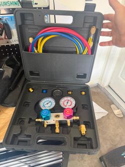 Pittsburgh automotive A/C manifold gauge set for r-134a refrigerant