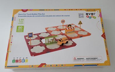 EverPlay 60-Piece Race Car Track Builder Building Blocks Playset.