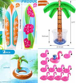Set of 12+ Tropical Pool Inflatables