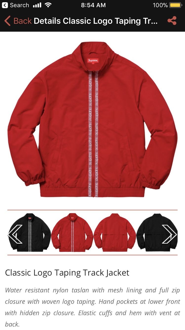 Supreme Track Jacket for Sale in Laguna Beach, CA - OfferUp