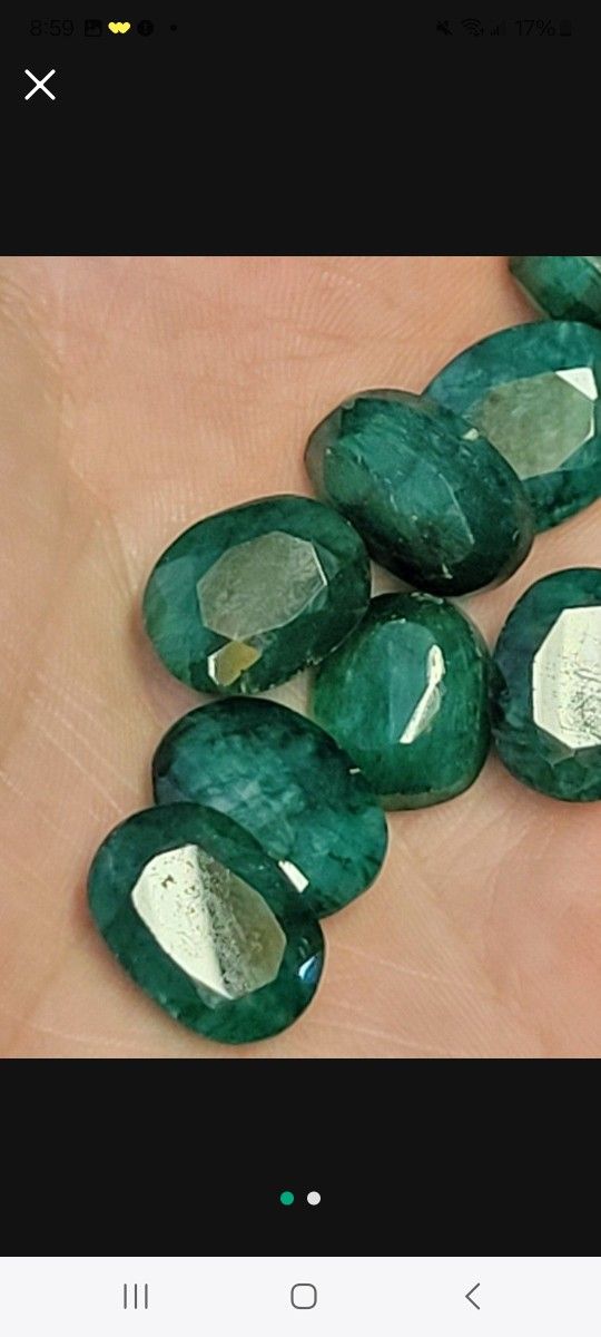 2pcs. Natural Zambian Emeralds [Oval Cut] 8ctw Each