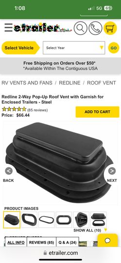 E-trailer Pop-Up Roof Vents
