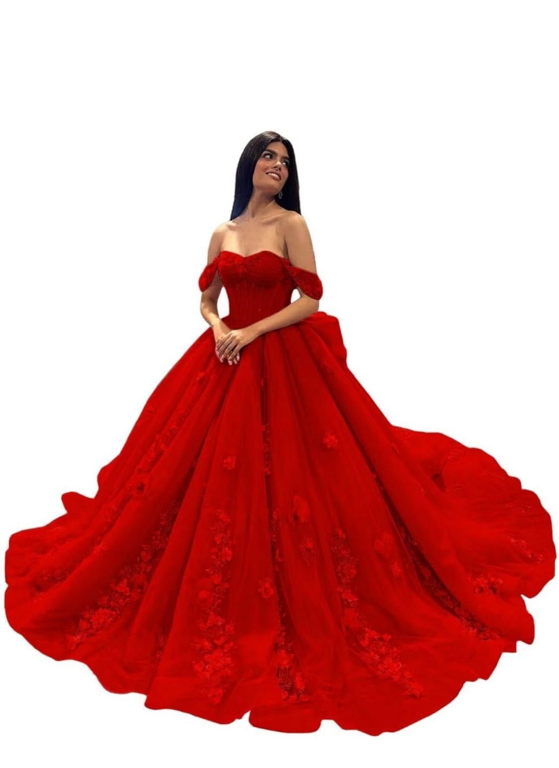 Floral Quinceañera Dresses With Lace Beads