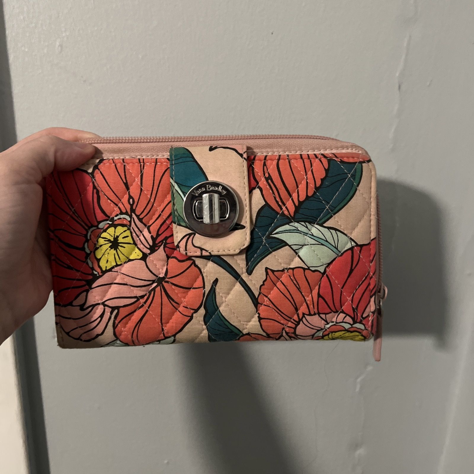 Vera Bradley turn lock wallet In Vintage Floral