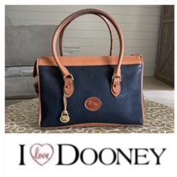 Vintage Dooney and Bourke R29 All-Weather Leather AWL Satchel/Zipper-Top Case