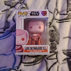 Luke Skywalker With Grogu Valentine Day Funko Pop