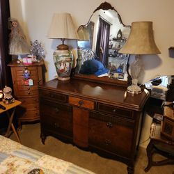 Antique Dresser and Vanity 