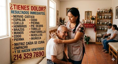 Se soba para el dolor torcedura empacho matriz caida ciatica tengo 20 años de experiensia trabajo con ventosas tambien garantizado que se va sin ningú