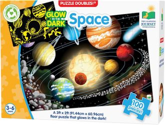 The Learning Journey Puzzle Doubles Glow in the Dark - Space - 100 Pcs