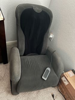 Gray Massage Chair with Remote Control