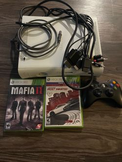 Xbox 360, one controller, 2 games and chords