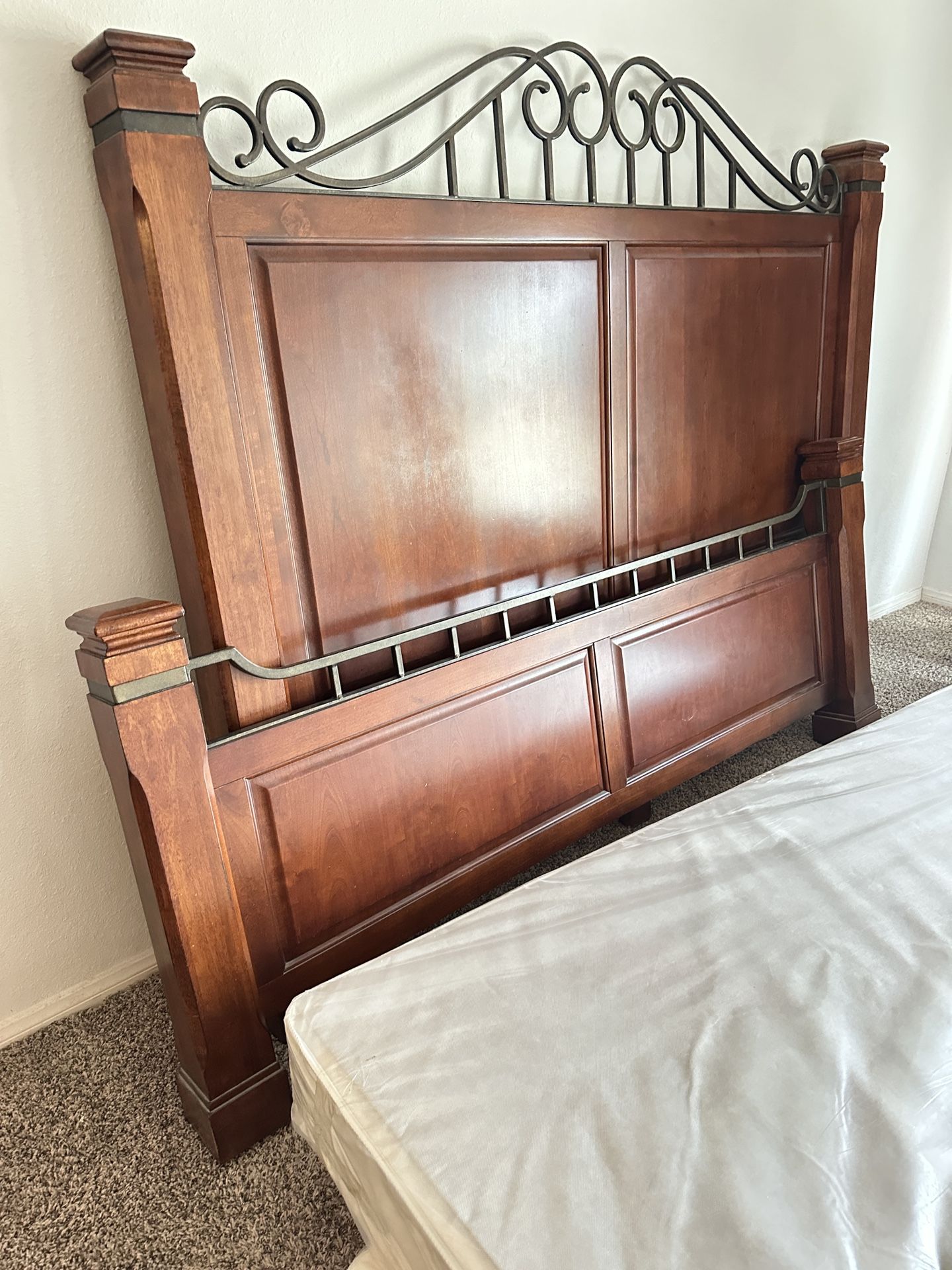 King Bed Frame And Box Spring!