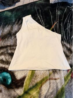 White One-Shoulder Tank Top