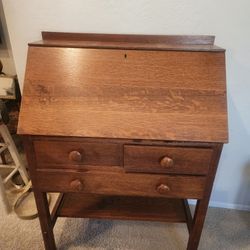 Solid Wood Secretary Desk 
