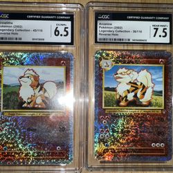 Legendary Reverse Holo Growlithe And Arcanine 