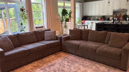 2 Macy’s Radley 86” fabric sofas