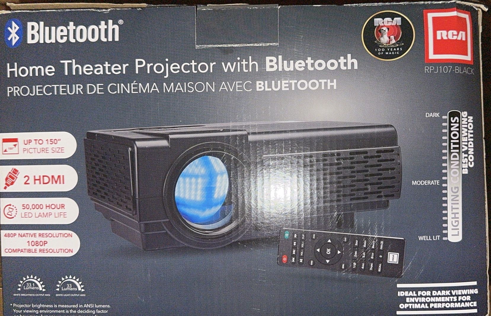 Never Been Used Projector With Bluetooth