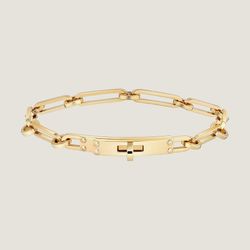 Hermes Kelly Bracelet With Diamonds in Yellow Gold 18K, Small Model