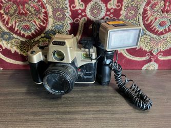 Vtg Rare Mitake Canon Q9000 35mm Motor Drive Camera Complete W/Flash