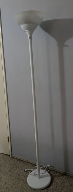 White Torchiere Floor Lamp