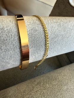 gold Color Bangle With Bracelet