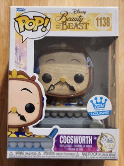 Funko Pop Disney Beauty & the Beast 1138 Cogsworth Funko Shop Exclusivee