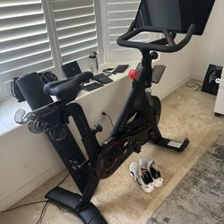 “PELOTON BIKE +”  BARELY USED! Includes a ton of equipment! 