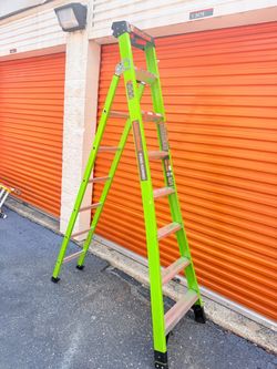 Little Giant Ladders King Kombo 2.0 Pro 3-in-1, 8-ft (17-ft Reach Height) Fiberglass Type 1AA - 375 Ibs. Load Capacity Step lad...