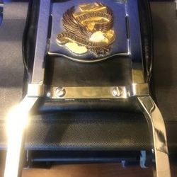 Rare Vintage Motorcycle Backrest, Pair of Gauntlet Gloves