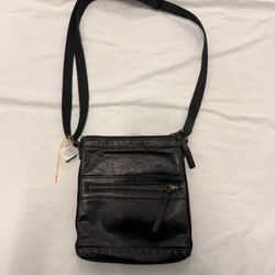 The Sak Black Leather Crossbody Bag