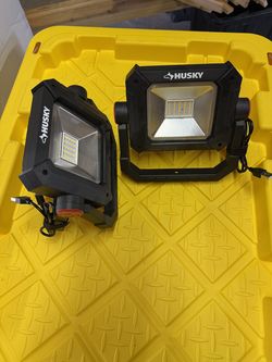 Pair of Husky Rechargeable Floodlights with Magnetic Base