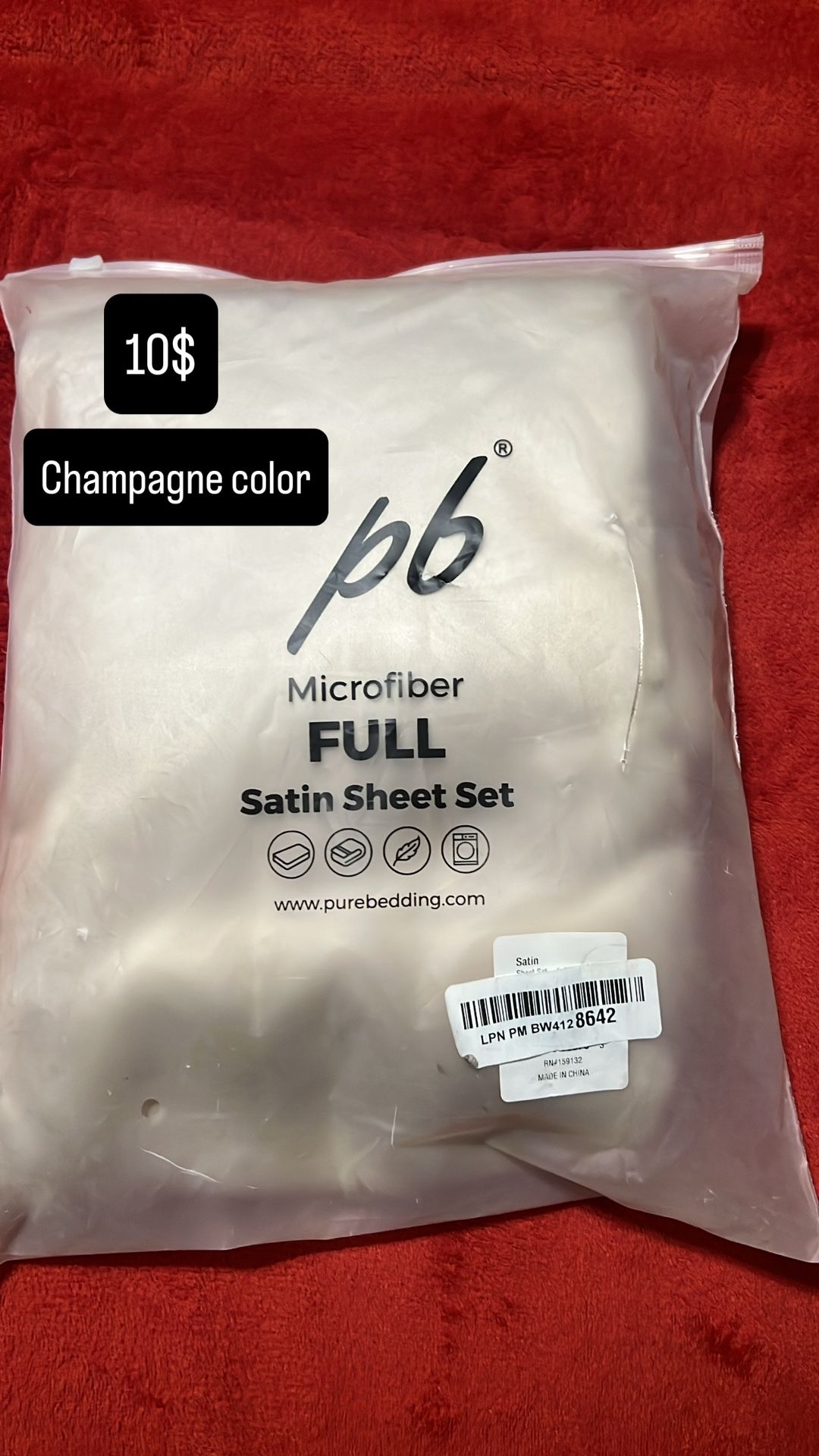 Microfiber Satin Full Sheets Set