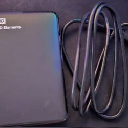 WD 2TB Elements Portable Hard Drive USB 3.0