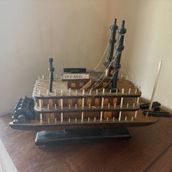 Mississippi ole miss mark twain paddle wheel boat wood handmade  